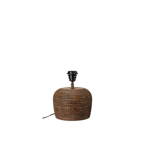 Lampfot - 2-pack - Aura - Trä med rutigt mönster - 20 x 21 cm - www.frokenfraken.se