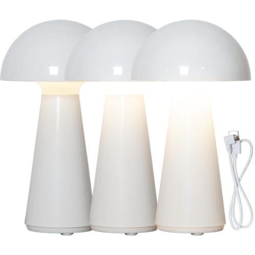 Bordslampa Utomhus - Mushroom Vit - 28 cm - www.frokenfraken.se
