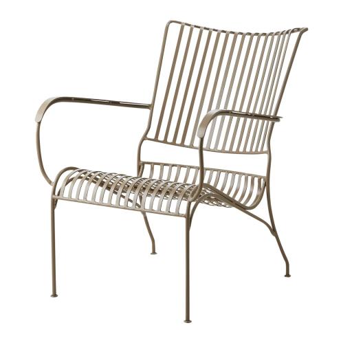 Fåtölj - Metall Beige - 56 x 35 x 53 cm - www.frokenfraken.se
