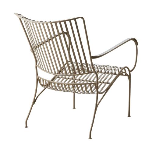 Fåtölj - Metall Beige - 56 x 35 x 53 cm - www.frokenfraken.se