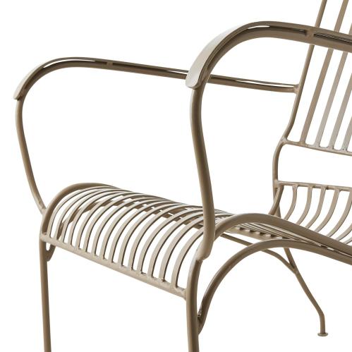 Fåtölj - Metall Beige - 56 x 35 x 53 cm - www.frokenfraken.se