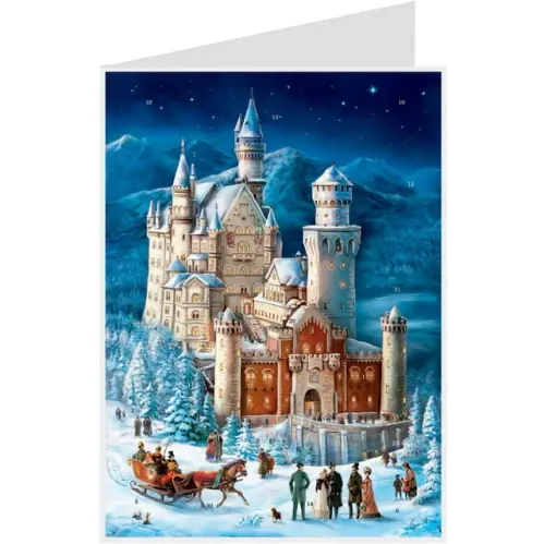 Julkort Adventskalender - Slott - www.frokenfraken.se