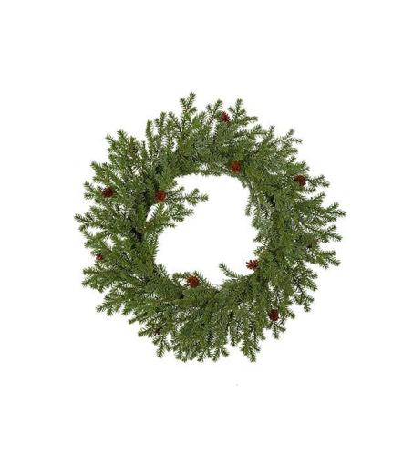 Grankrans med kottar - Grön - www.frokenfraken.se