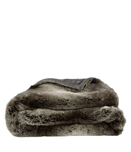 Pläd - GREY BEAR - Fuskpäls Gråbrun - www.frokenfraken.se