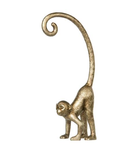 Apa med lång svans - Guld - 55 cm - www.frokenfraken.se