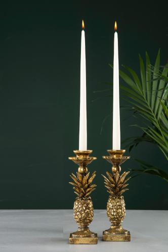 Ljusstake - Ananas Guld - 28 cm - www.frokenfraken.se