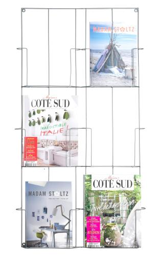 Magasinhållare för vägg - Magazine rack Metall - 53 x 97 cm - www.frokenfraken.se