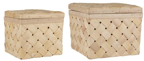SpånKorgar med lock - 2 storlekar - 25 X 25 X 20 CM - www.frokenfraken.se