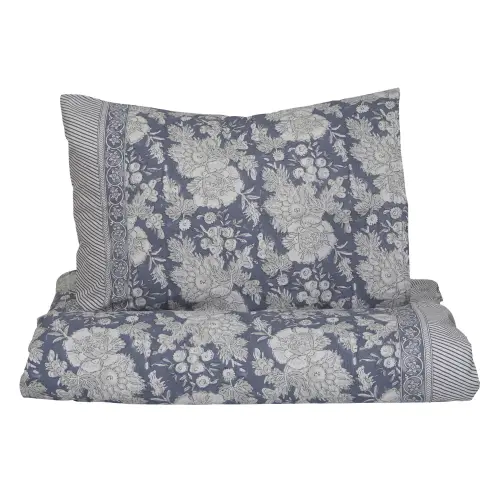 Bäddset Kingsize - Sonia Blå - 220 X 210, 2 x 50 X 60 CM - www.frokenfraken.se
