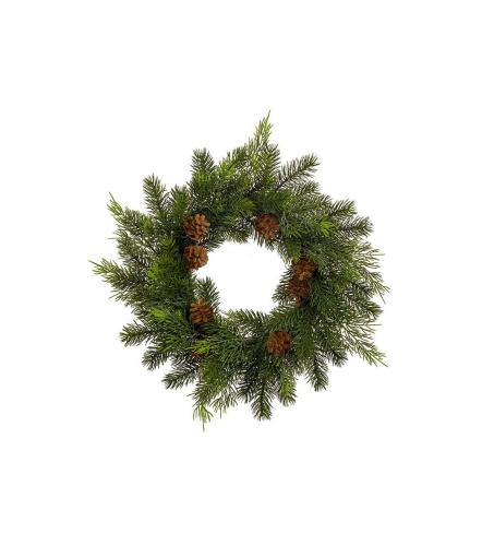 Grankrans med kottar - Grön - www.frokenfraken.se