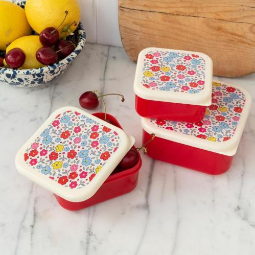 Snacksbox - Retro - Blommig - 3 storlekar - www.frokenfraken.se