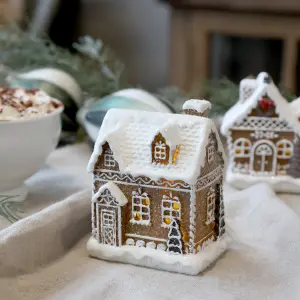 Pepparkakshus - LED - 10 x 8 x 6 cm - www.frokenfraken.se