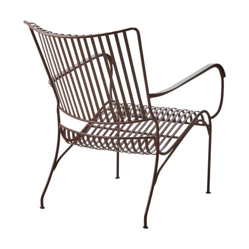 Fåtölj - Metall Bordeaux - 56 x 35 x 53 cm - www.frokenfraken.se