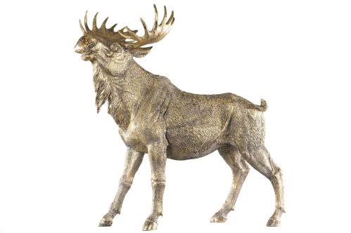 Älg - Stor prydnadsälg - Guld XXL - 95 cm - www.frokenfraken.se