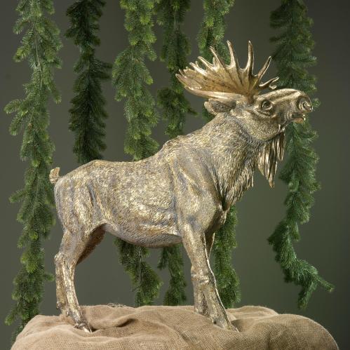 Älg - Stor prydnadsälg - Guld XXL - 95 cm - www.frokenfraken.se