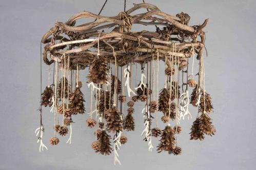 Dekoration - Hängande Korg/Krans - Natur - Ø75 cm - www.frokenfraken.se