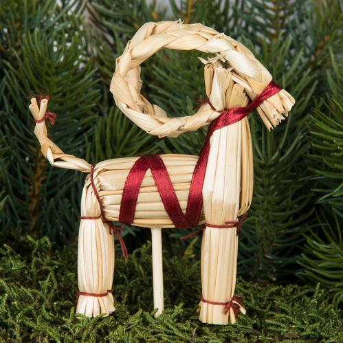Halmbock på stick - Natur - 7 x 10 cm - www.frokenfraken.se