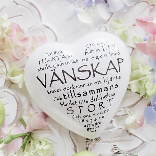 Hjärta - Vänskap - 9x9 cm - www.frokenfraken.se