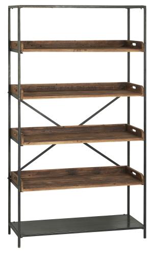 Hylla med 5 hyllor Träbrickor Brooklyn - 110 X 40 X 200 CM - www.frokenfraken.se
