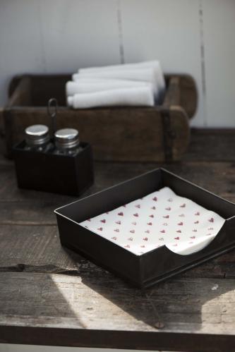 Servett röda Hjärtan 20 st - 33 X 33 CM - www.frokenfraken.se
