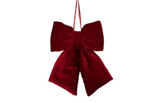 Hänge - Rosett - Sammet - Röd - 29 x 26 cm - www.frokenfraken.se