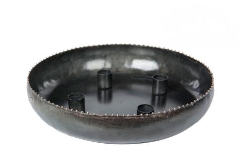 Ljusstake Skål med 4 ljushållare - Adventsljusstake - Ø27 cm - www.frokenfraken.se