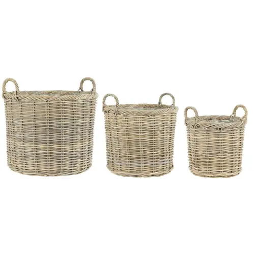 Korgar - 3 st - Plastad insida - Runda - 52 cm - www.frokenfraken.se