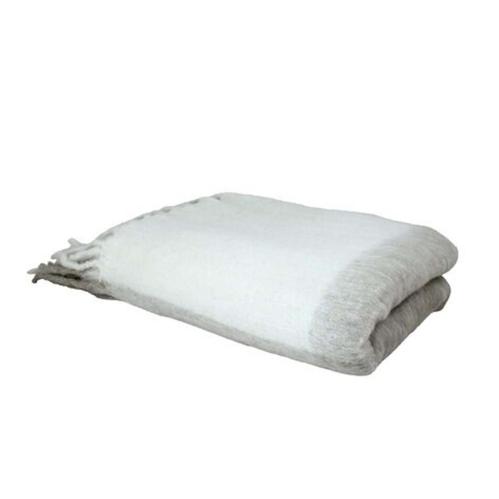 Ullpläd Rut Beige/Vit - 125 x 150 cm - www.frokenfraken.se