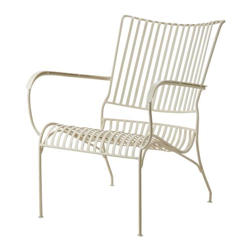 Fåtölj - Metall Elfenben - 56 x 35 x 53 cm - www.frokenfraken.se