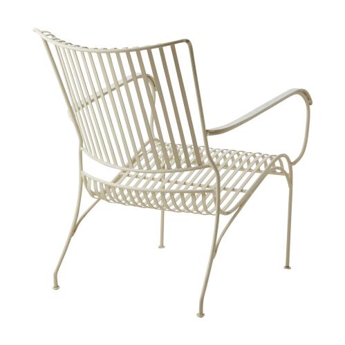 Fåtölj - Metall Elfenben - 56 x 35 x 53 cm - www.frokenfraken.se