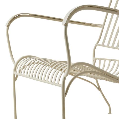 Fåtölj - Metall Elfenben - 56 x 35 x 53 cm - www.frokenfraken.se