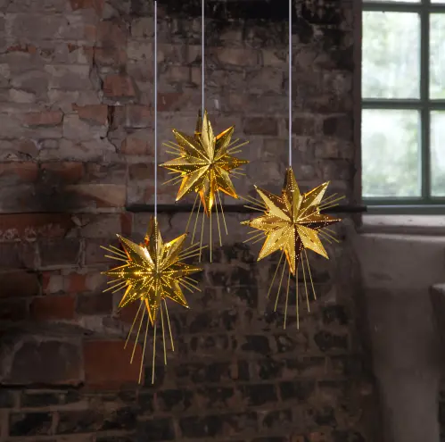 Adventsstjärna - Metall Mini Luxe - 36 cm - www.frokenfraken.se