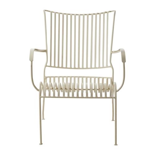 Fåtölj - Metall Elfenben - 56 x 35 x 53 cm - www.frokenfraken.se