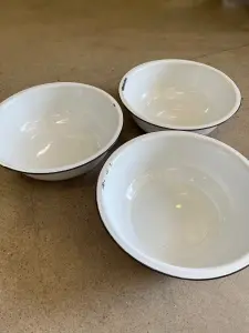 Tvättfat - Emalj Vit - 40 cm - Andrasortering - www.frokenfraken.se