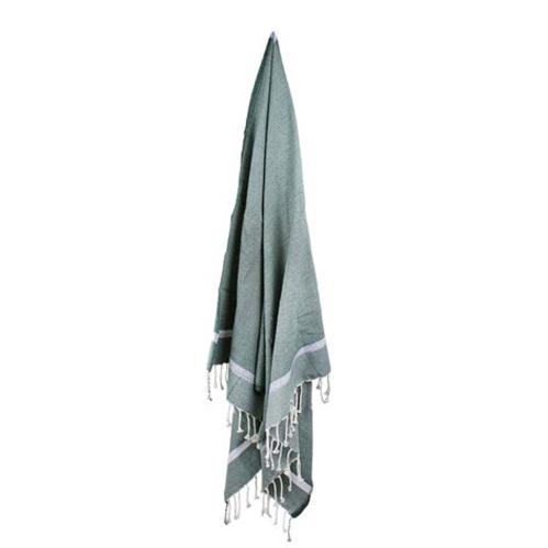 Handduk/Duk Fouta Grön - 100 x 200 cm - www.frokenfraken.se
