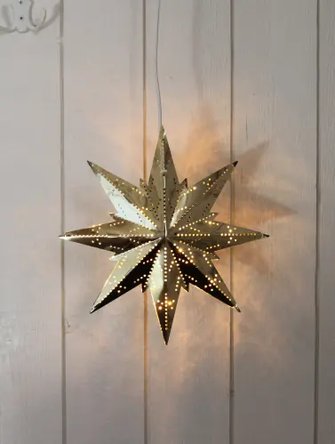 Adventsstjärna - Metall Mini - 25 cm - www.frokenfraken.se