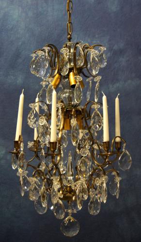 Kristallkrona - Barock Marie Antointette - 6 arm och belysning - www.frokenfraken.se