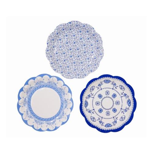 Papperstallrikar - Assiette - Porcelain Blue - 17 cm - www.frokenfraken.se