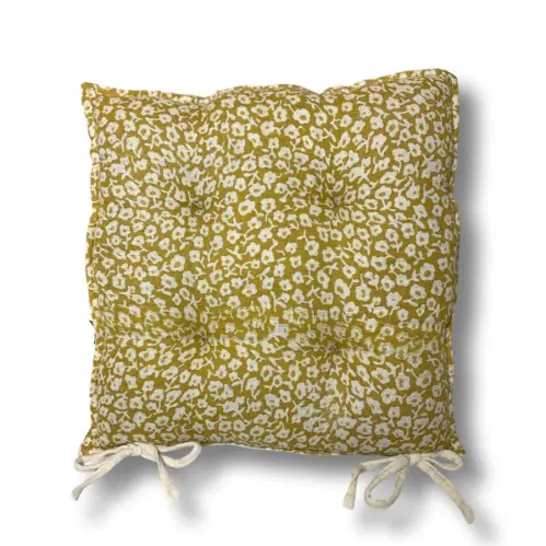 Stolsdyna Margret - Gul - 45 x 45 cm - www.frokenfraken.se