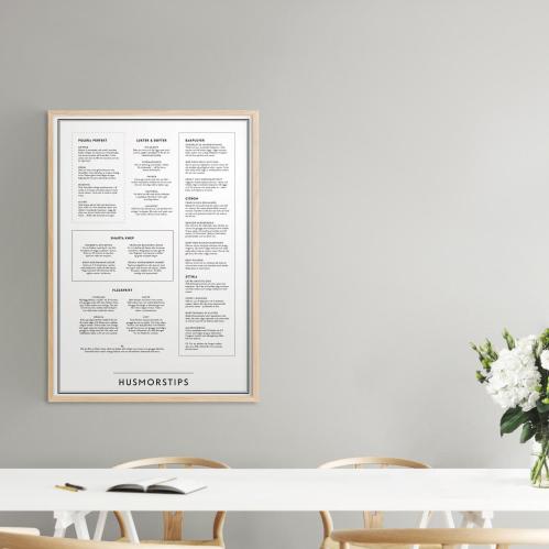 Poster - Husmorstips - 30 x 40 cm - www.frokenfraken.se