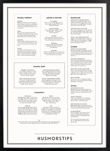 Poster - Husmorstips - 30 x 40 cm - www.frokenfraken.se