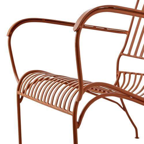 Fåtölj - Metall Orange - 56 x 35 x 53 cm - www.frokenfraken.se