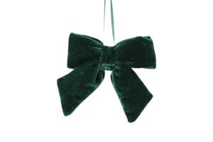 Hänge - Rosett - Sammet - Grön - 11 x 10 cm - www.frokenfraken.se