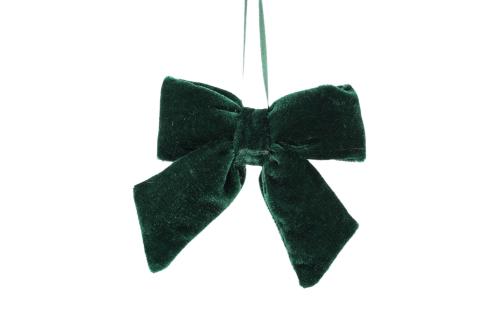 Hänge - Rosett - Sammet - Grön - 11 x 10 cm - www.frokenfraken.se