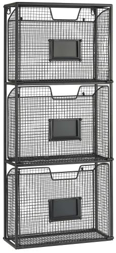 MagasinHållare till vägg med 3 fack - 34 X 81,5 X 14,5 CM - www.frokenfraken.se