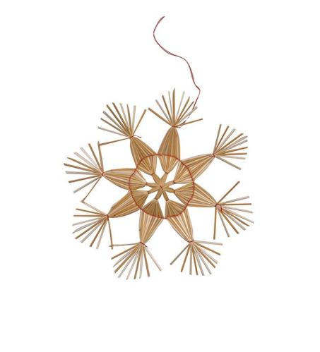 Julpynt - Hängande stjärna halm - 24 cm - www.frokenfraken.se