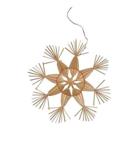 Julpynt - Hängande stjärna halm - 24 cm - www.frokenfraken.se