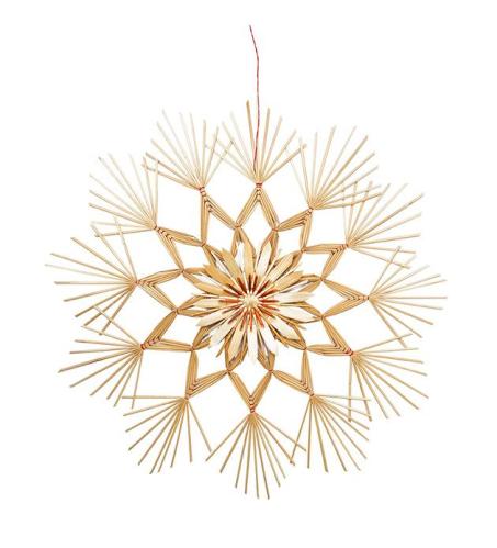 Julpynt - Hängande stjärna halm - 62 cm - www.frokenfraken.se