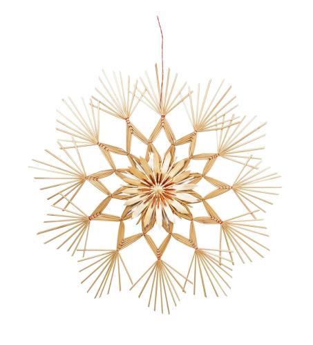 Julpynt - Hängande stjärna halm - 62 cm - www.frokenfraken.se