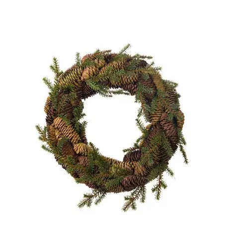Krans med kottar - Julkrans - ø35 cm - www.frokenfraken.se